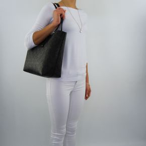 Shopping bag by Patrizia Pepe black reversible black laminated