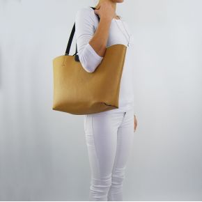 Bolsa de compras por Patrizia Pepe reversible negro beige claro