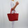 Sac Shopping par Patrizia Pepe réversible rouge gris foncé mat