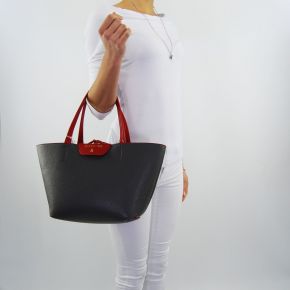 Shopping bag von Patrizia Pepe reversible matt red dark grey