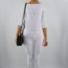 Bolso de hombro de Patrizia Pepe negro blanco