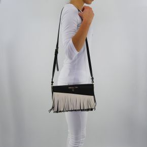 Bolso de hombro de Patrizia Pepe negro blanco