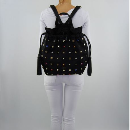 Bag backpack Patrizia Pepe generic black rivets