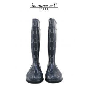 BOOT RAIN RUBBER GRAY WITH LOGO LIU JO