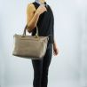 Borsa shopping orizzontale Liu Jo anna pale brown metal