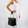 Sac Shopping horizontale Liu Jo tulipe noire