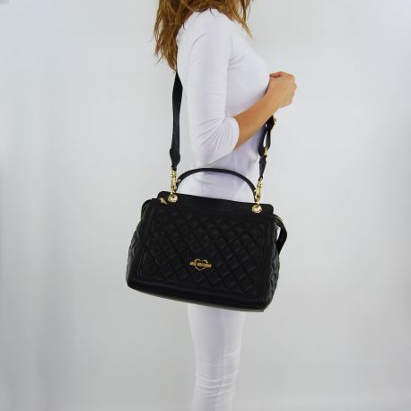 Shoulder bag Love Moschino quilted black