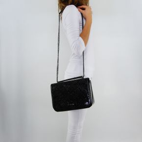 Shoulder bag Love Moschino black shiny