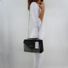 Shoulder bag Love Moschino black with fringes silver