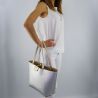 Shopping bag by Patrizia Pepe reversible gold silver, new gold silver