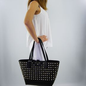 Sac Shopping par Patrizia Pepe réversible noir