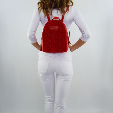 Mochila de Love Moschino ante rojo