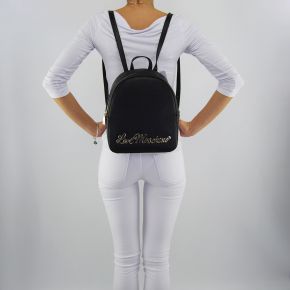 Backpack Love Moschino with the words "black gold"
