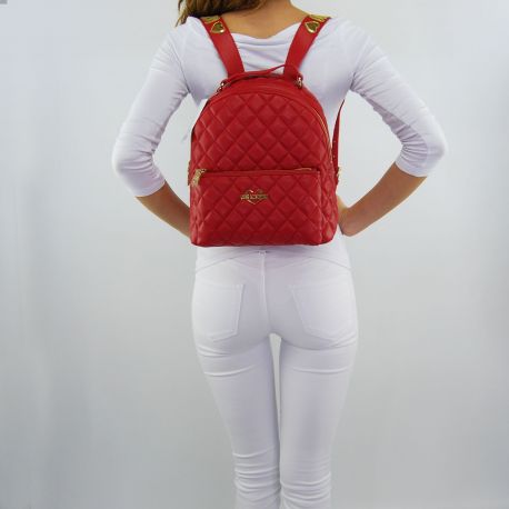 Backpack Love Moschino quilted red