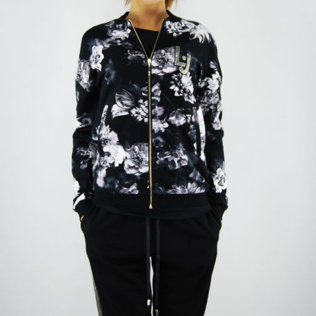 Sweat-shirt open Liu Jo aruba fleur noir