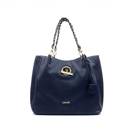 Shopping bag satchel Liu Jo navy blue