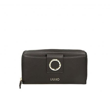 Cartera de Liu Jo xl zip alrededor de negro