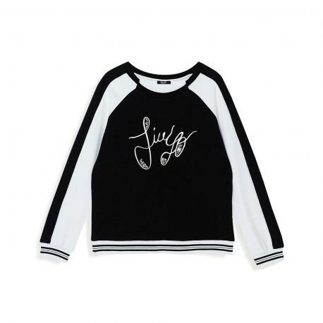 Sweat-shirt Liu Jo charlotte dans un sweat-shirt noir et blanc