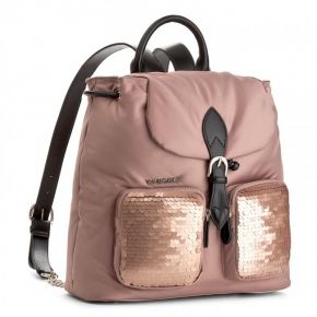 Rucksack handtasche Twin-Set-große satin-nude