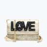 Borsa tracolla Patrizia Pepe oro Love Shiny