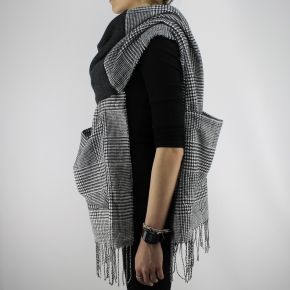 Foulard, bi-dark grey melange