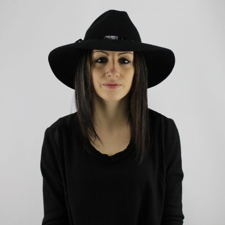 Hat wide brim Liu Jo black