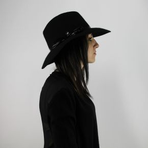 Hat wide brim Liu Jo black