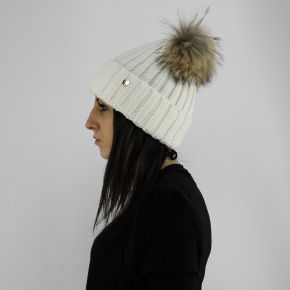 Gorro pompón de piel de LiuJo de vidrio