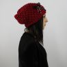 Casque Twin Set perles bow rouge rubis