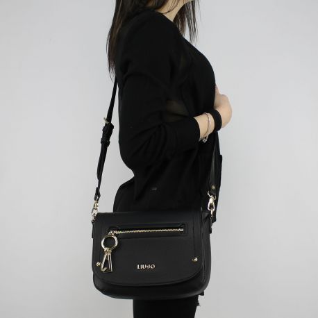 Shoulder bag Liu Jo Saddle Ohio black N18195 E0037