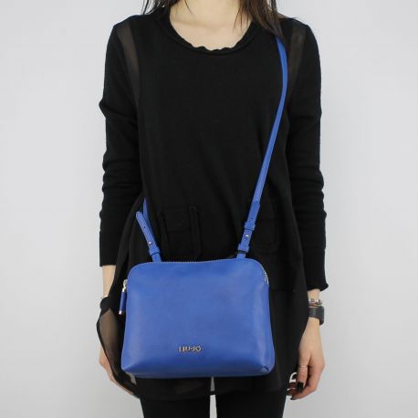 Sac à bandoulière Liu Jo Beauté Double Zip bleu N18130 E0037