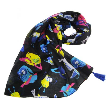 SCARF 110 X 110 BIRDS NEON DREAM LIU JO