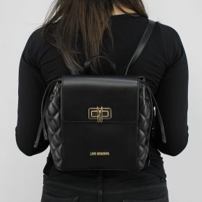 Backpack Love Moschino black ttapuntato with spring JC4023PP15LB0000