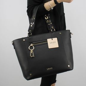 Bolsa de compras de Liu Jo Tote Ohio negro N18190 E0037