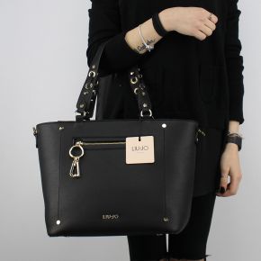 Bolsa de compras de Liu Jo Tote Ohio negro N18190 E0037