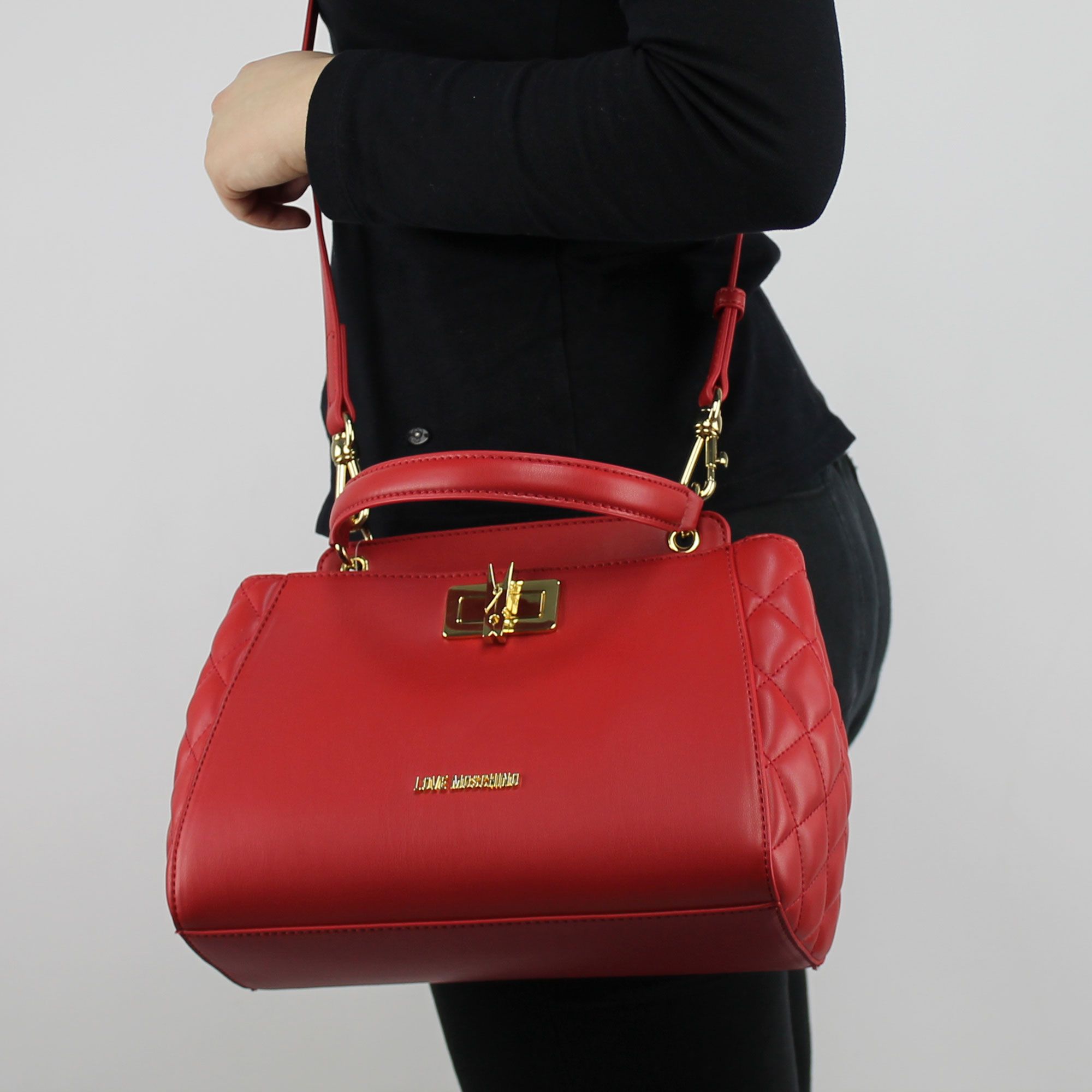 Tasche topcase Love Moschino-rote steppjacke mit ...