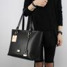 Bolsa de compras de Liu Jo Tote Hawaii negro y oro A18146 E0502