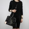 Shopping bag L satchel black detroit