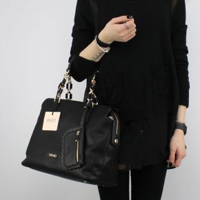 Shopping bag L satchel black detroit