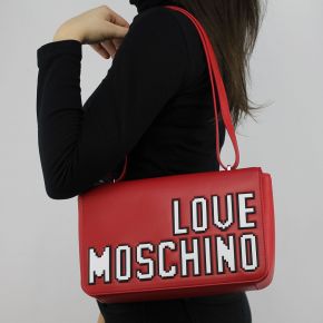 Sac à bandoulière marque Love Moschino logo rouge jeu JC4066PP15LH0500