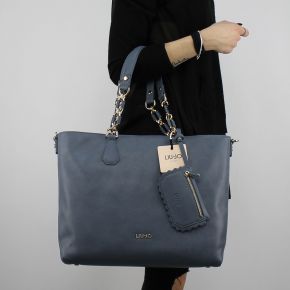 Borsa shopping Liu Jo Satchel Detroit blu A18003 E0027