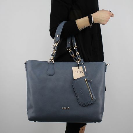 Shopping bag Liu Jo Satchel Detroit blue A18003 E0027