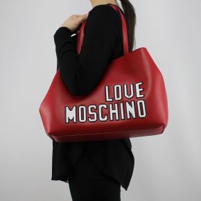 Einkaufstasche-Love Moschino-rote logo game JC4067PP15LH0500