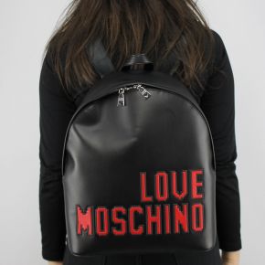 Mochila de Love Moschino logotipo negro juego JC4068PP15LH0000