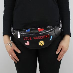 Bolsa de la bolsa de Love Moschino logotipo negro juego JC4072PP15LH0000