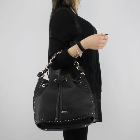 Sac seau sac Liu Jo m cordon de serrage belle noire