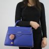 Einkaufstasche-Love Moschino-blau mit bommel rosa JC4082PP15LJ0750