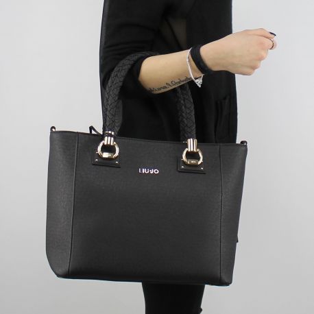 Bolsa de compras de Liu Jo m tote negro de manhattan