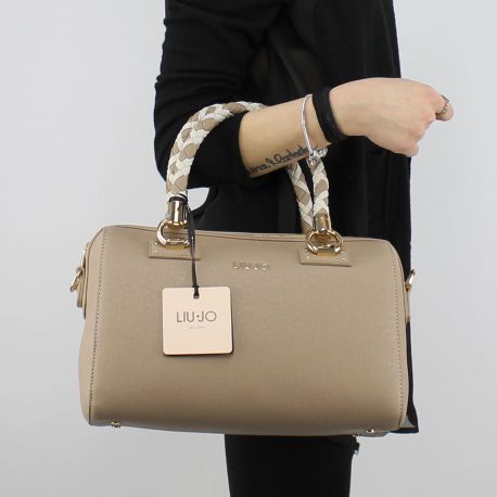 Borsa bauletto Liu Jo satchel manhattan taupe A18080 E0499