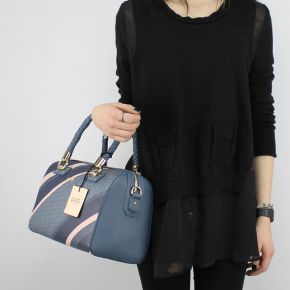 Borsa bauletto Liu Jo Satchel Manhattan blu A18080 E0385